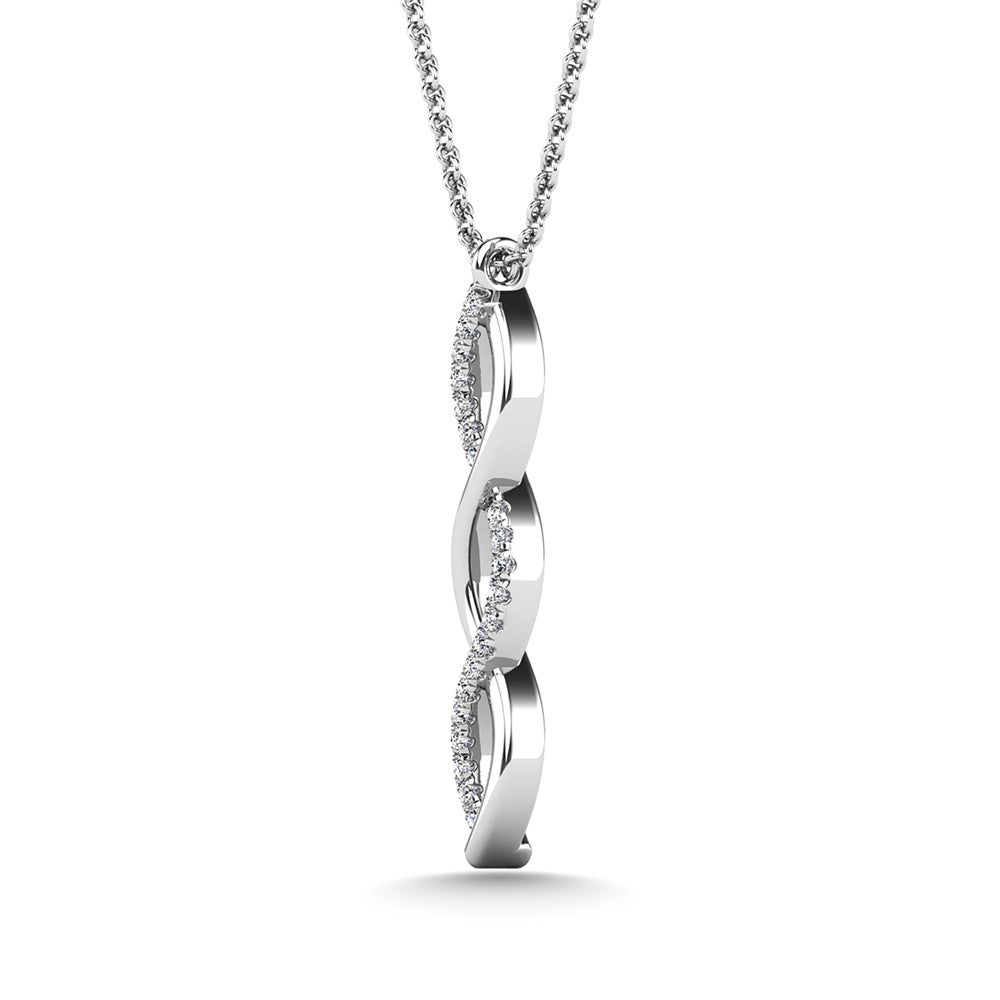 10K White Gold Diamond 1/20 Ct.Tw. Fashion Pendant