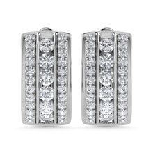 Diamond 1 Ct.Tw. Hoop Earrings in 14K White Gold