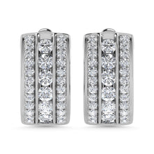 Diamond 1 1/2 Ct.Tw. Hoop Earrings in 14K White Gold