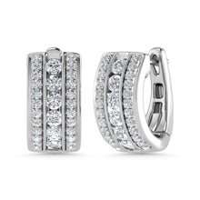 Diamond 2 Ct.Tw. Hoop Earrings in 14K White Gold