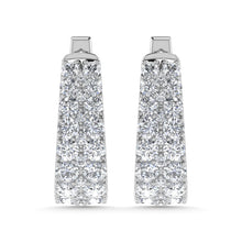 Diamond 1 Ct.Tw. Hoop Earrings in 14K White Gold