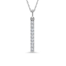 Diamond 1/5 Ct.Tw. Bar Pendant in 10K White Gold