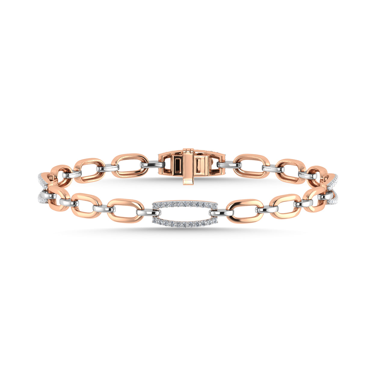 Diamond 3/8 Ct.Tw. Fashion Bracelet in 10K Two Tone
