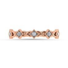 Diamond 1/10 Ct.Tw. Stack Band in 10K Rose Gold