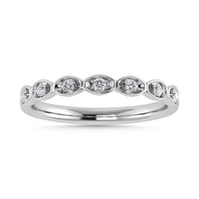 Diamond 1/10 Ct.Tw. Stack Band in 10K White Gold