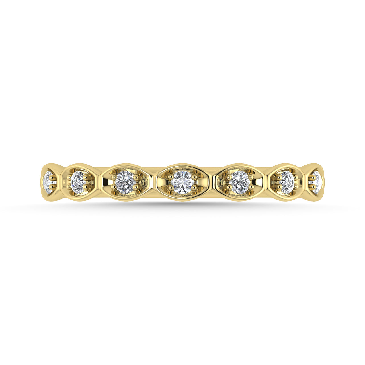 Diamond 1/10 Ct.Tw. Stack Band in 10K Yellow Gold