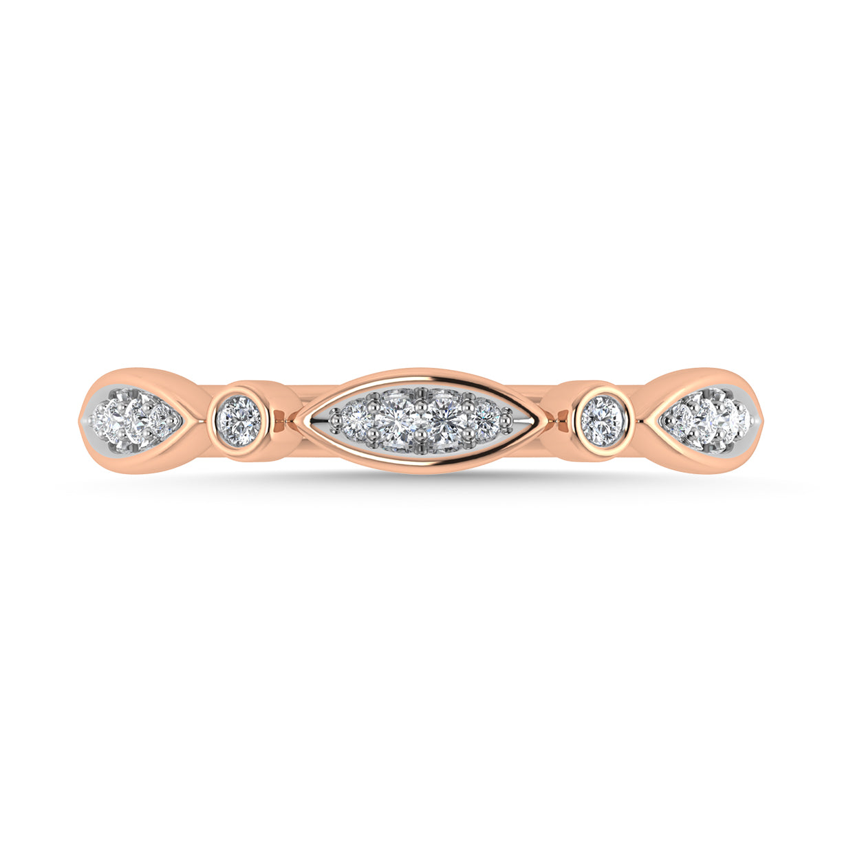 Diamond 1/8 Ct.Tw. Fashion Ring in 10K Rose Gold