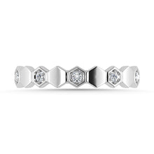Diamond 1/10 Ct.Tw. Stack Band in 10K White Gold