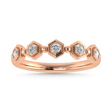 Diamond 1/8 Ct.Tw. Stack Band in 10K Rose Gold