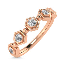 Diamond 1/8 Ct.Tw. Stack Band in 10K Rose Gold