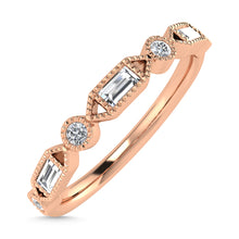 Diamond 1/6 Ct.Tw. Stack Band in 10K Rose Gold