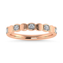 Diamond 1/8 Ct.Tw. Stack Band in 10K Rose Gold