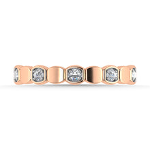 Diamond 1/8 Ct.Tw. Stack Band in 10K Rose Gold