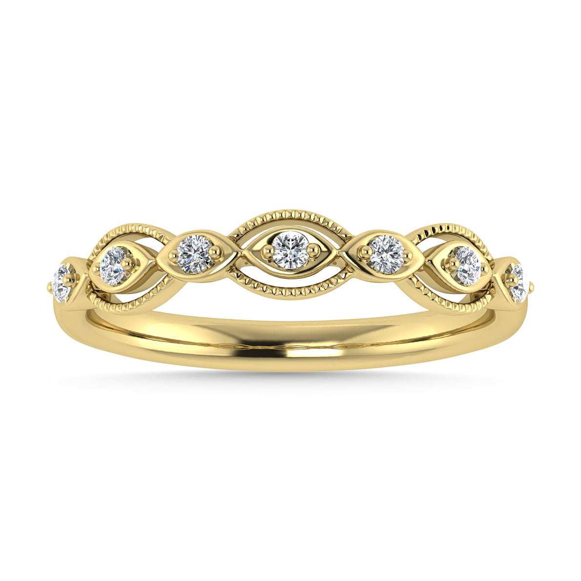 Diamond 1/6 Ct.Tw. Stack Band in 14K Yellow Gold