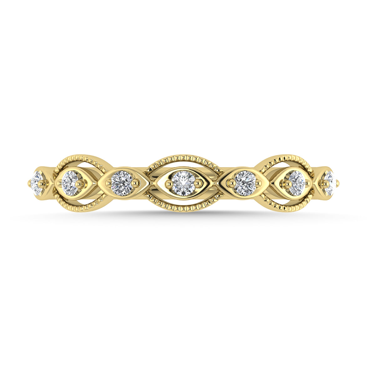 Diamond 1/6 Ct.Tw. Stack Band in 14K Yellow Gold