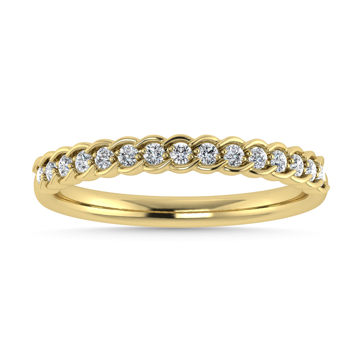 Diamond 1/6 Ct.Tw. Stack Band in 14K Yellow Gold