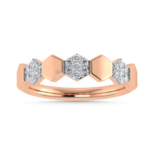 Diamond 1/6 Ct.Tw. Stack Band in 10K Rose Gold