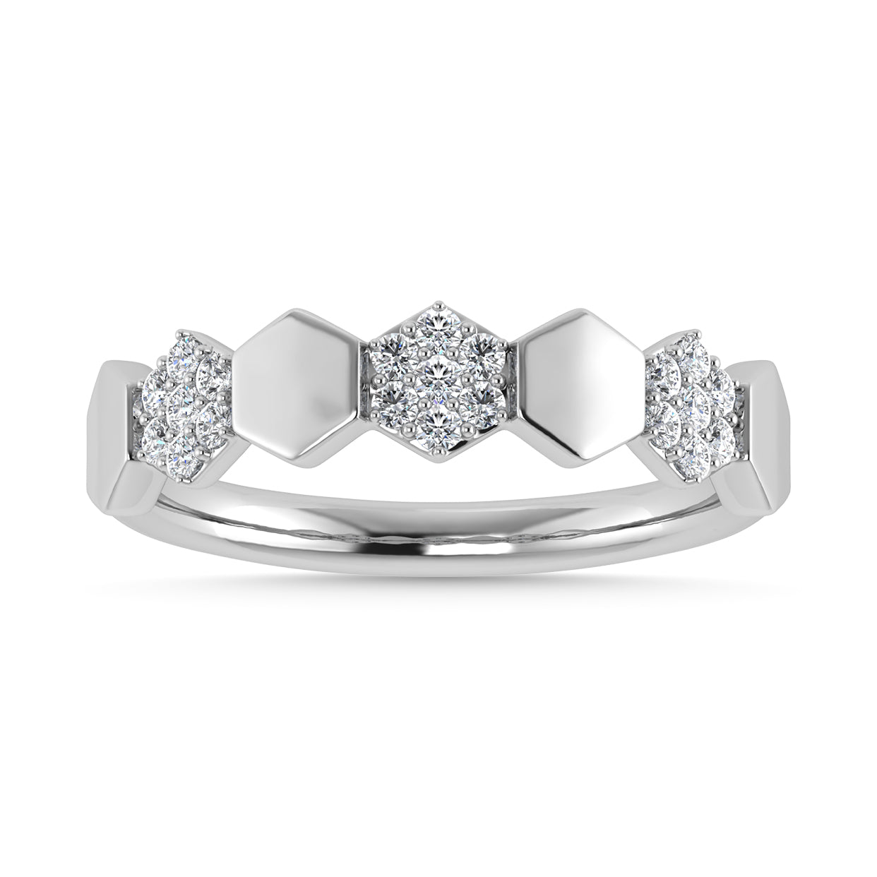 Diamond 1/6 Ct.Tw. Stack Band in 10K White Gold