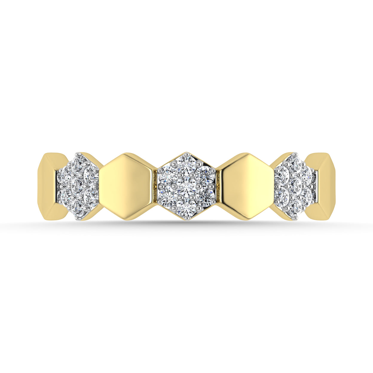 Diamond 1/6 Ct.Tw. Stack Band in 10K Yellow Gold