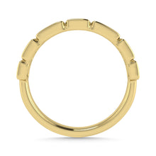 Diamond 1/5 Ct.Tw. Round and Straight Baguette Stack Band in 14K Yellow Gold
