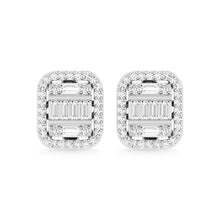 10K White Gold Diamond 1/2 Ct.Tw. Fashion Earrings