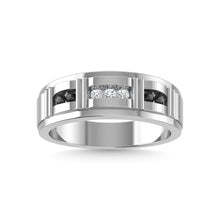 10K White Gold Diamond 1/4 Ct.Tw. Mens Band