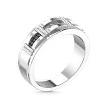 10K White Gold Diamond 1/4 Ct.Tw. Mens Band