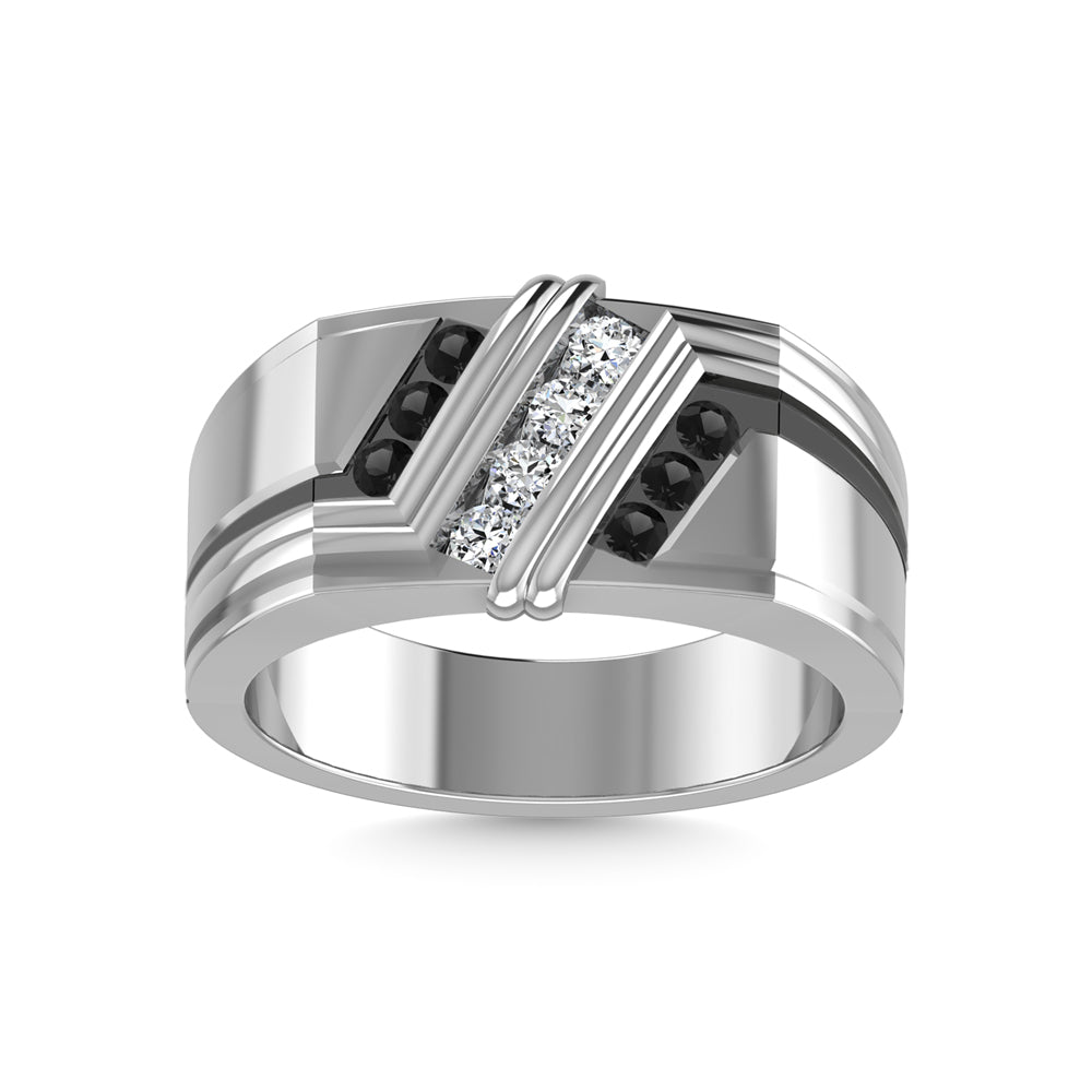 10K White Gold Diamond 1/2 Ct.Tw. Mens Band