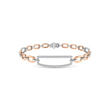 10K Two Tone Diamond 1/4 Ct.Tw. Fashion Bracelet