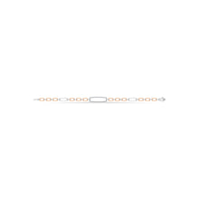10K Two Tone Diamond 1/4 Ct.Tw. Fashion Bracelet