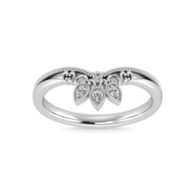 14K White Gold Diamond 1/20 Ct.Tw. Chevron Band