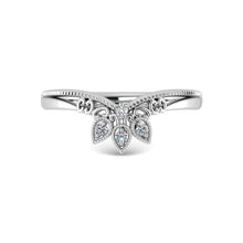 14K White Gold Diamond 1/20 Ct.Tw. Chevron Band