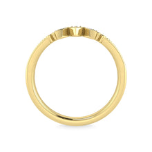 14K Yellow Gold Diamond 1/20 Ct.Tw. Chevron Band