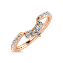 14K Rose Gold Diamond 1/5 Ct.Tw. Chevron Band