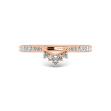 14K Rose Gold Diamond 1/5 Ct.Tw. Chevron Band
