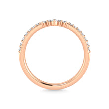14K Rose Gold Diamond 1/5 Ct.Tw. Chevron Band