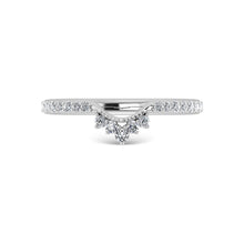 14K White Gold Diamond 1/5 Ct.Tw. Chevron Band