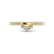 14K Yellow Gold Diamond 1/5 Ct.Tw. Chevron Band