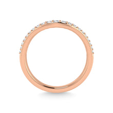 14K Rose Gold Diamond 1/5 Ct.Tw. Chevron Band