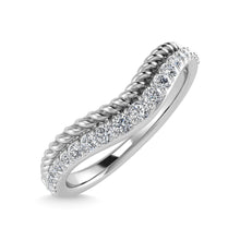 14K White Gold Diamond 1/5 Ct.Tw. Chevron Band