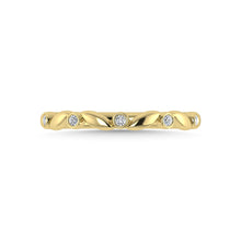 10K Yellow Gold Diamond 1/20 Ct.Tw. Stackable Ring