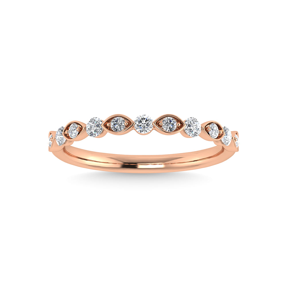14K Rose Gold Diamond 1/4 Ct.Tw. Stackable Ring