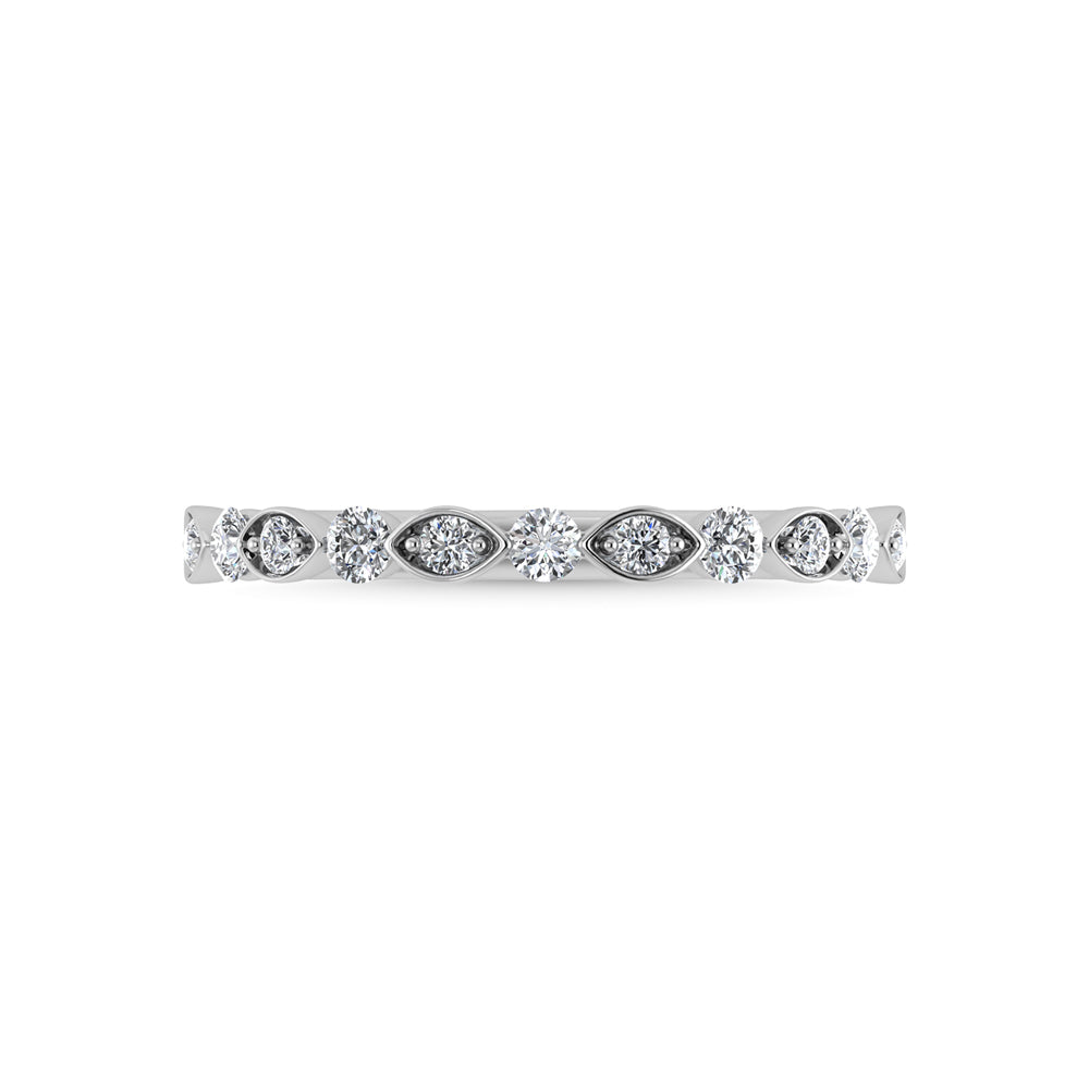 14K White Gold Diamond 1/4 Ct.Tw. Stackable Ring