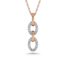 10K Two Tone Diamond 1/10 Ct.Tw. Fashion Pendant
