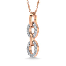 10K Two Tone Diamond 1/10 Ct.Tw. Fashion Pendant