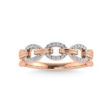 10K Two Tone Diamond 1/8 Ct.Tw. Fashion Ring