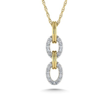 10K Two Tone Diamond 1/10 Ct.Tw. Fashion Pendant