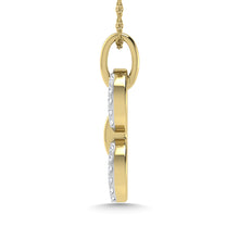 10K Two Tone Diamond 1/10 Ct.Tw. Fashion Pendant