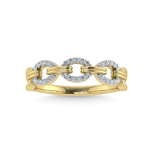 10K Two Tone Diamond 1/8 Ct.Tw. Fashion Ring