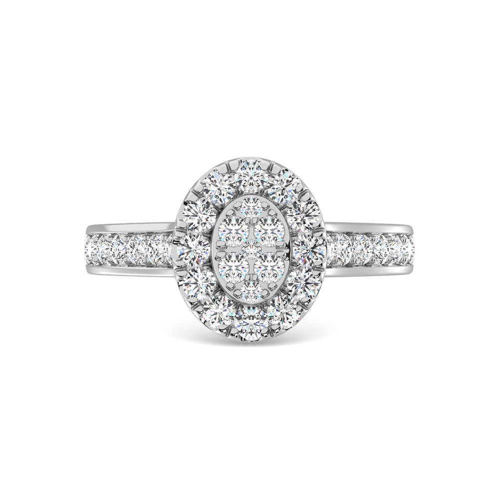 14K White Gold Diamond 1 Ct.Tw. Engagement Ring